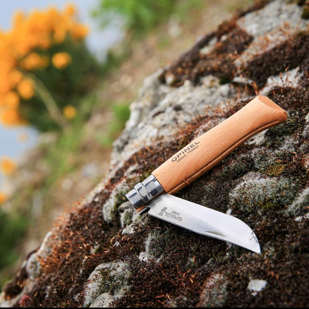 Opinel #8 Natural Beech Knife  Outdoor stores, sports, cycling