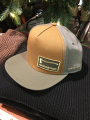 Mountain Made hat -  Latte/faded green/grey solid back