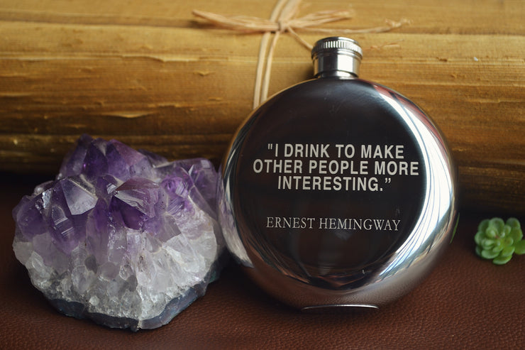 I Drink To Make Others More Interesting ~ Arrow & Axe Flask