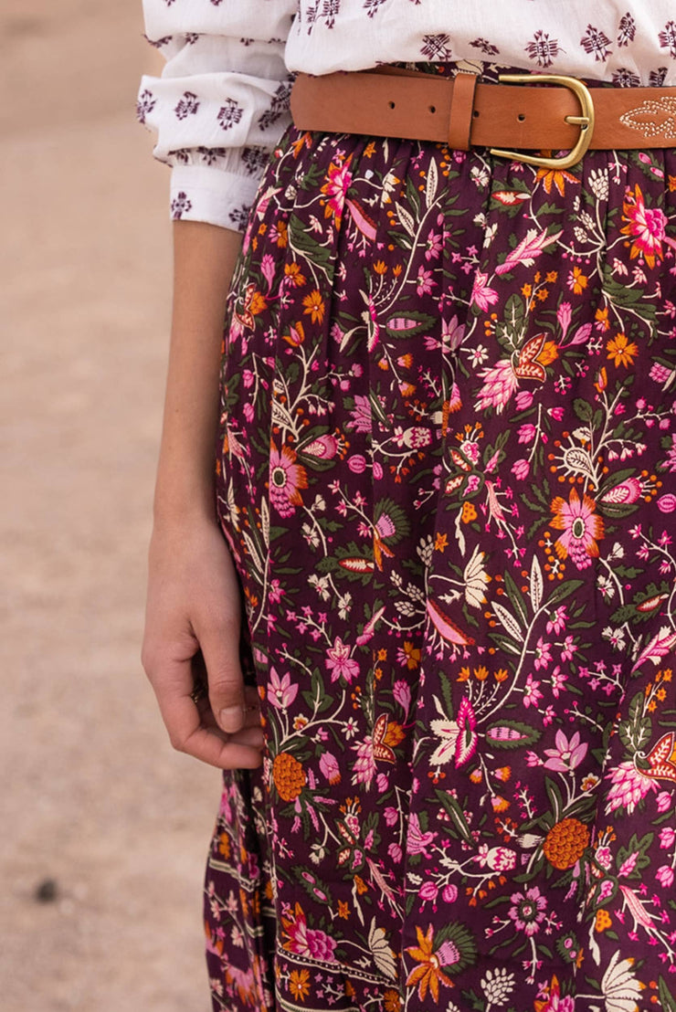 Praline Printed Midi Skirt