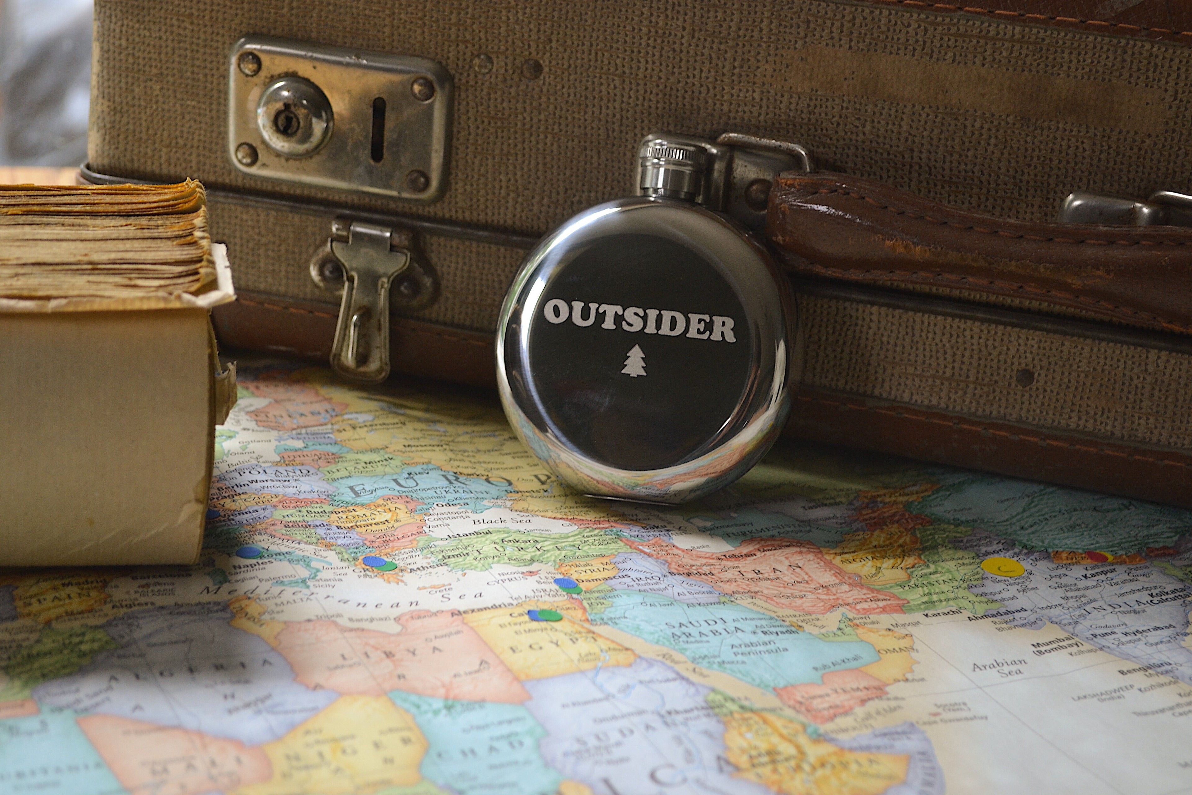 Outsider ~ Arrow & Axe Flask