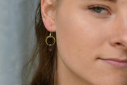 Halfmoon Sunstone Earrings
