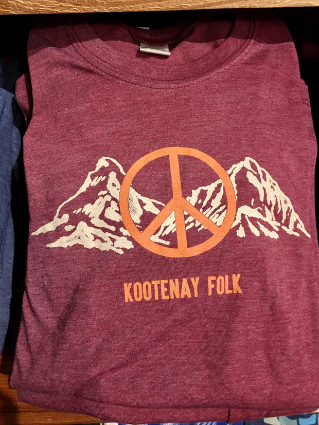 Kootenay Folk - Mountains/Peace  ~ Arrow and Axe Unisex Short Sleeve