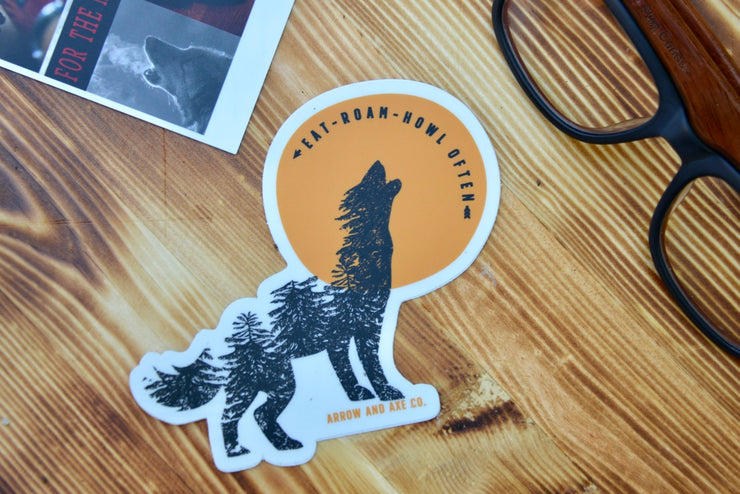 Howling Wolf Sticker