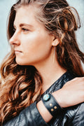 Gold & Oxidized Silver Dangling Bar