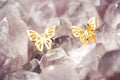 Gold Butterfly Studs
