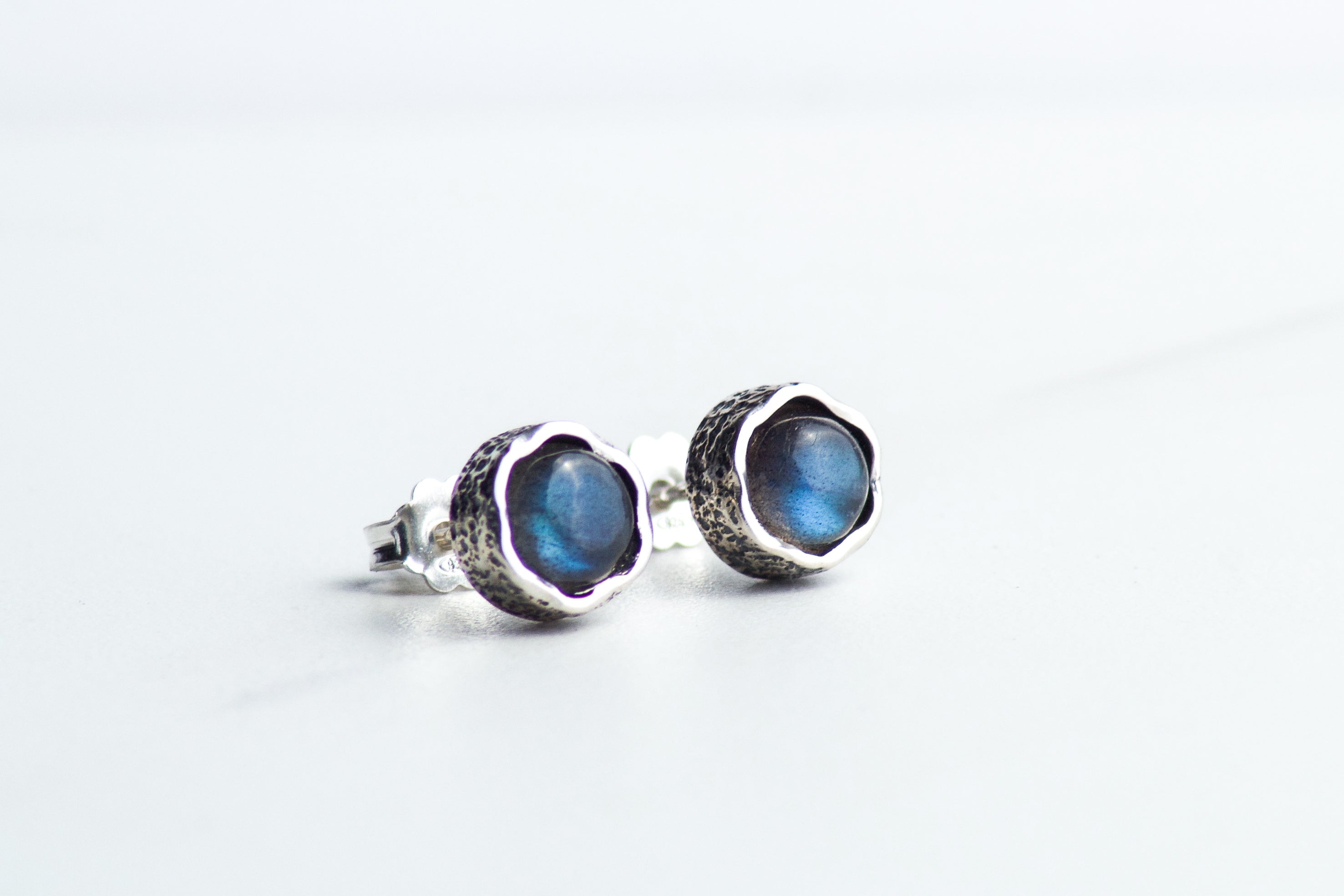 Cosmic Labradorite Studs Silver