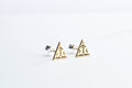Gold Arrowhead Studs