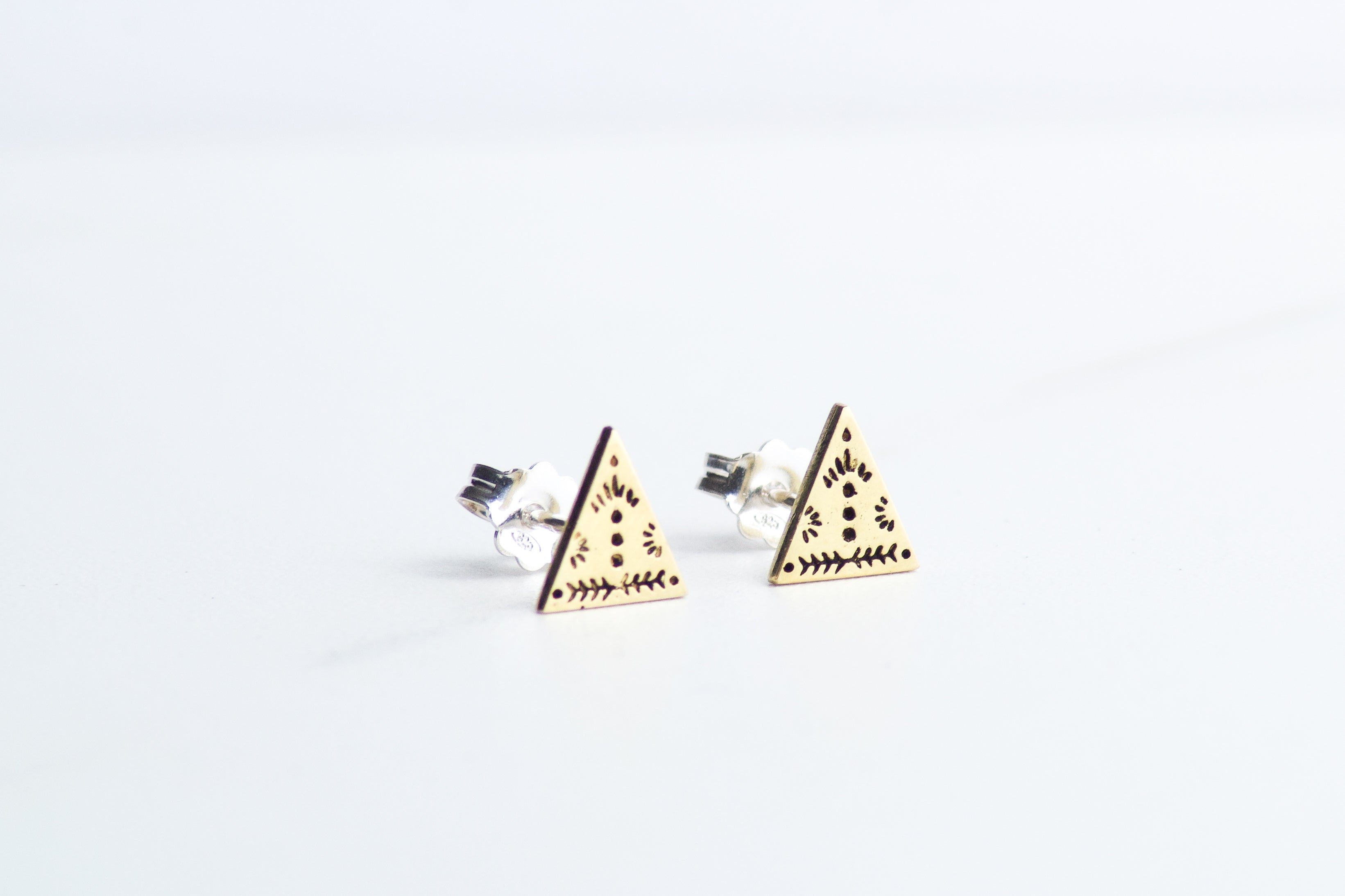 Gold Arrowhead Studs