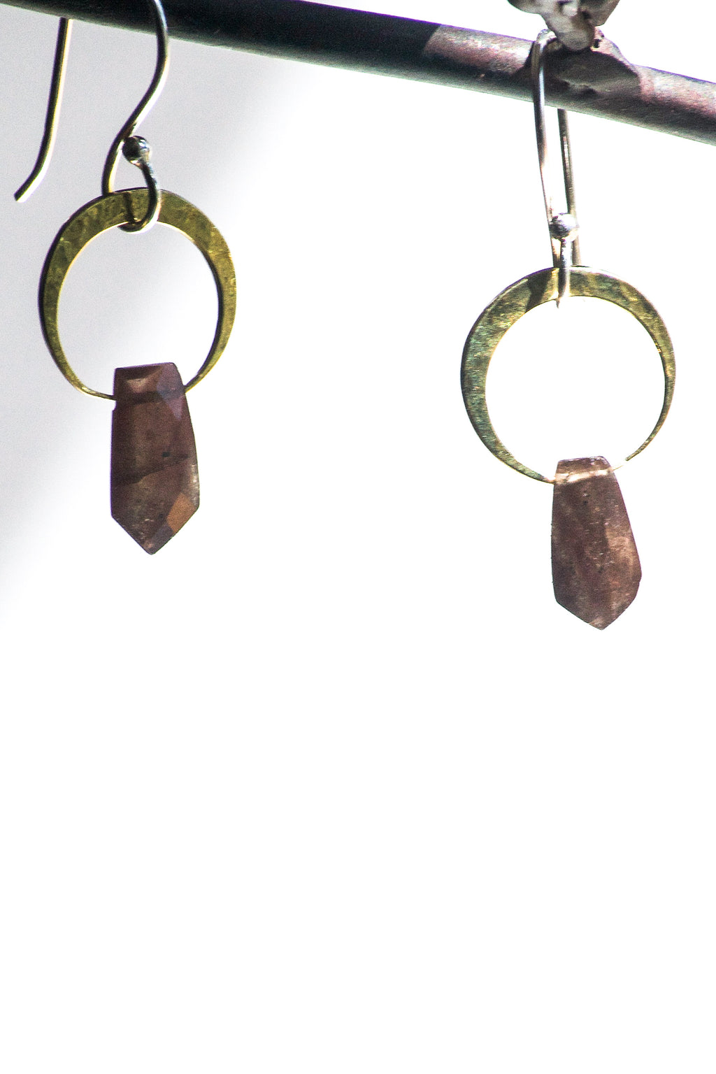 Halfmoon Sunstone Earrings