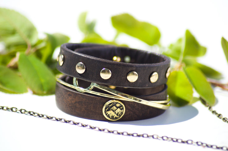 Studded Leather Bracelet