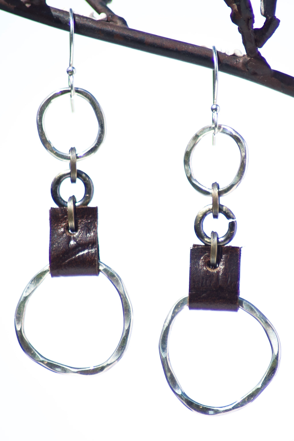 Paloma Leather Hoops