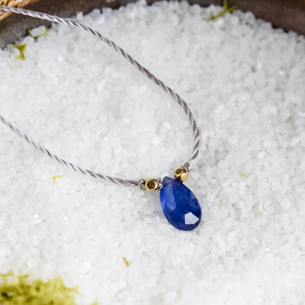 Blue Sapphire Minimal Necklace