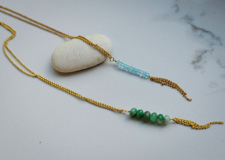Aquamarine Minimal Necklace